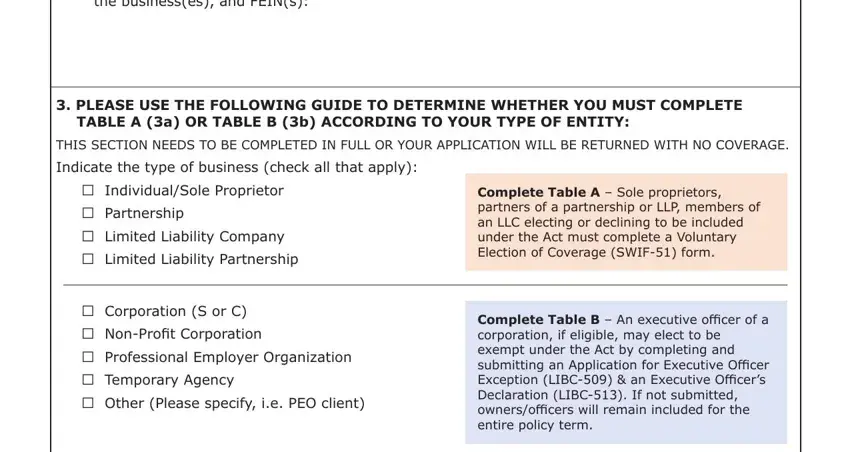 Completing pa form workers compensation insurance search step 4