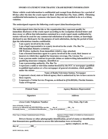 Sworn Statement Form Preview