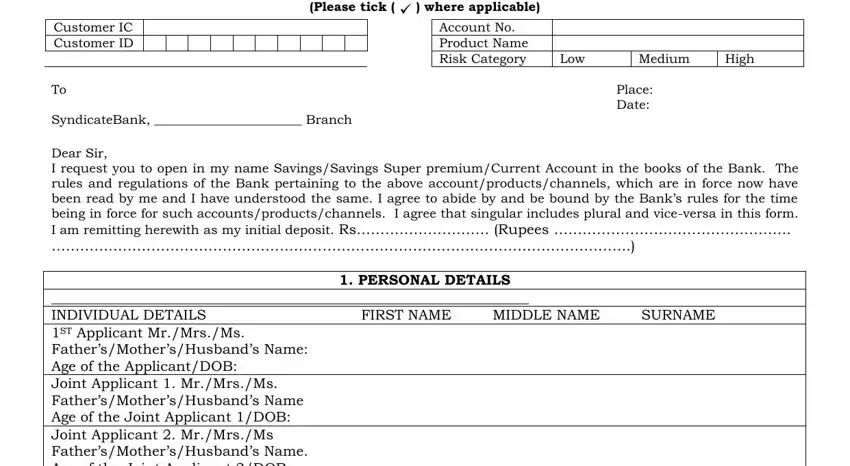 portion of gaps in online opening bank account syndicate