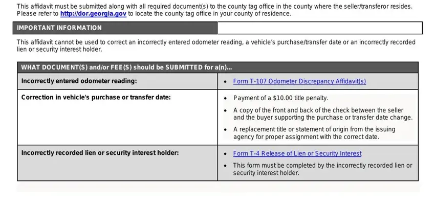 Completing georgia affidavit of correction step 3