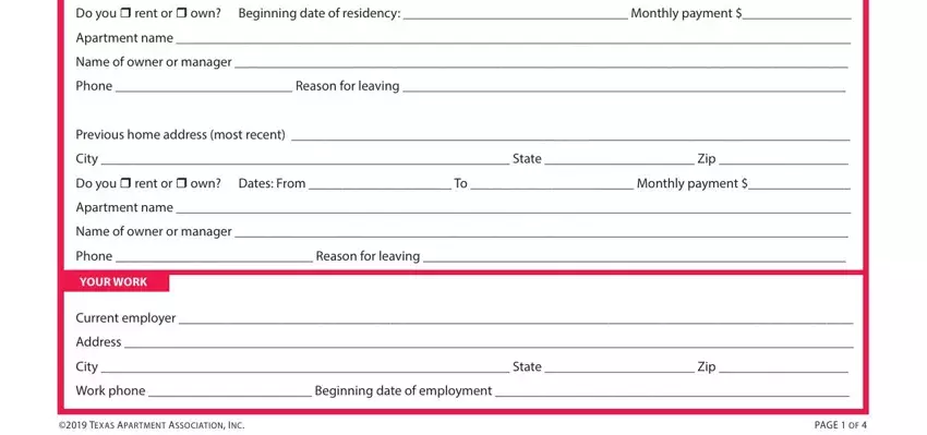 part 3 to entering details in tar rental application 2019