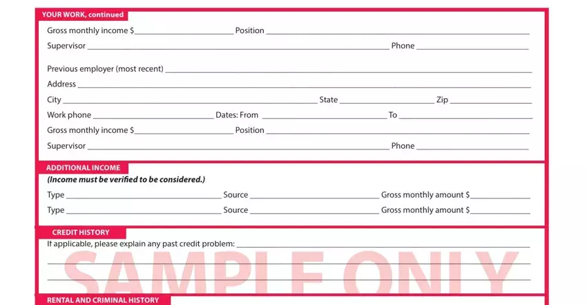 step 4 to entering details in tar rental application 2019