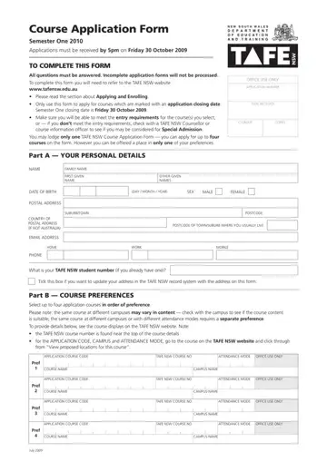 Tafe Png Application Form 2017 Preview