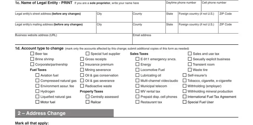 step 2 to entering details in ut tc form