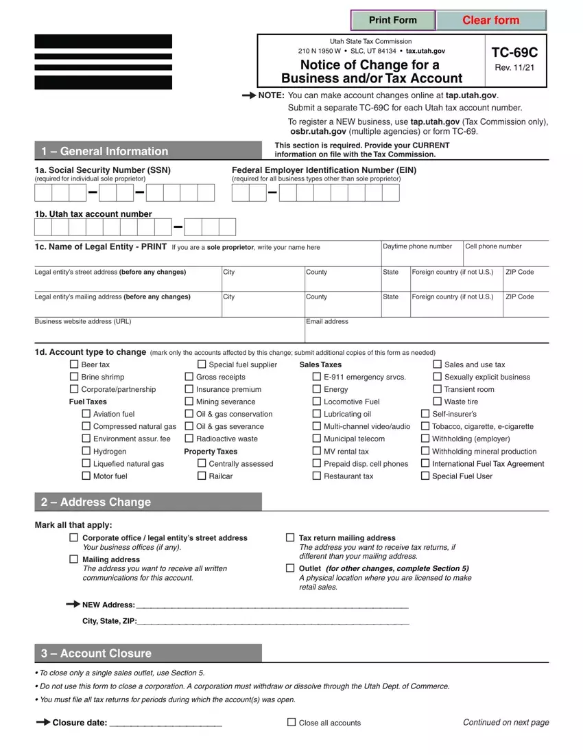 Tax 69 C Form first page preview