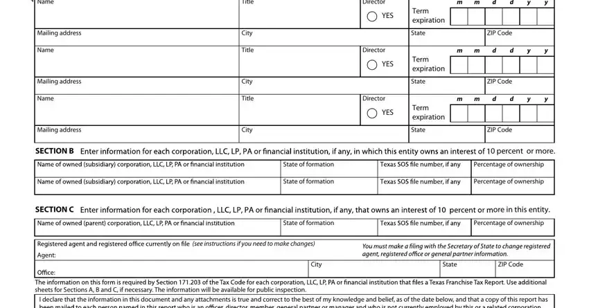Filling in 05 102 form texas part 2