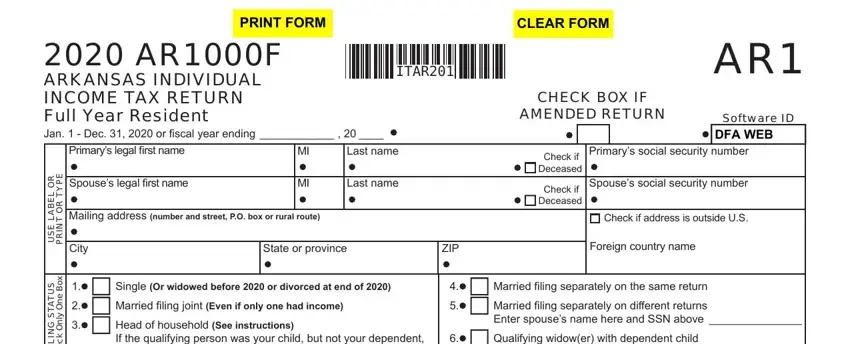 Tax Form Ar1000f ≡ Fill Out Printable Pdf Forms Online 3697