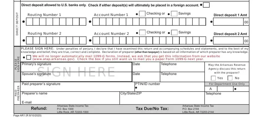 arkansas income tax form Direct deposit allowed to US banks, Check if either deposits will, Routing Number, Account Number, cidcidcidcidcidcidcidcidcidcidcid, cidcidcidcidcidcidcid, Routing Number, Account Number, cidcidcidcidcidcidcidcidcidcidcid, cidcidcidcidcidcidcid, PLEASE SIGN HERE Under penalties, We will no longer automatically, SIGN HERE, cidcidcidcid, and cidcidcidcid fields to complete