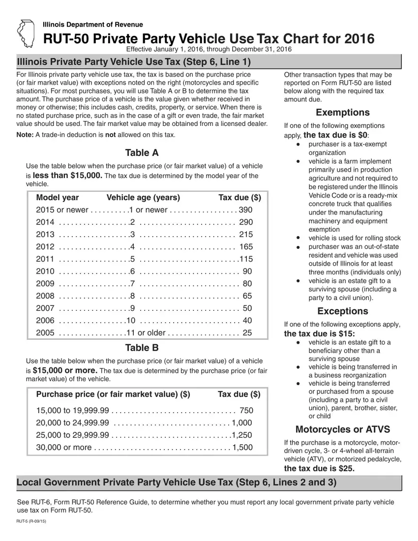 Tax Form Rut 50 first page preview