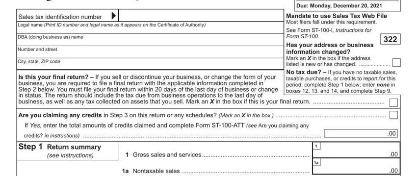 st 101 sales tax new york blanks to complete