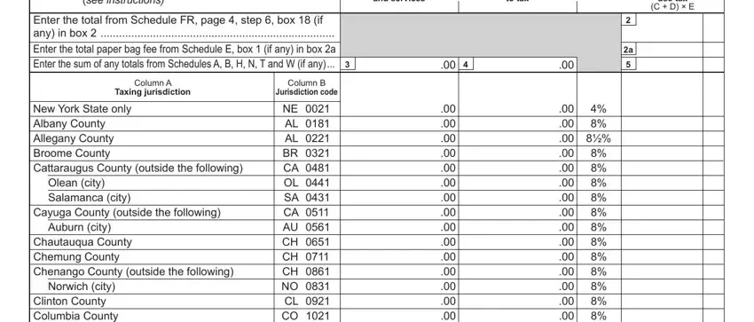 Entering details in st 101 sales tax new york part 4