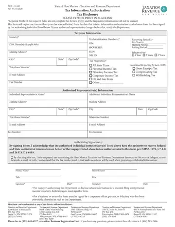 Tax Information Authorization Form Preview