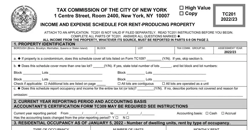 part 3 to filling out nyc tc 201