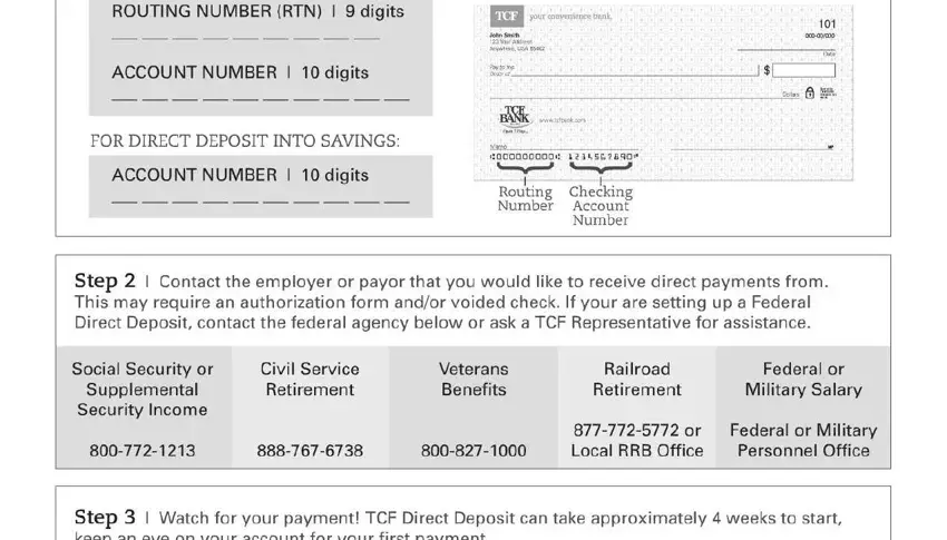 portion of empty spaces in how to bank deposit form