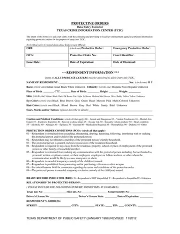 Tcic Protection Order Form Preview