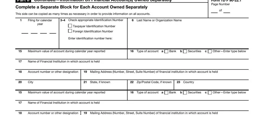 stage 3 to entering details in fbar extension form