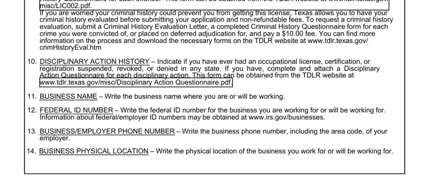 Finishing tdlr contractor license application part 2