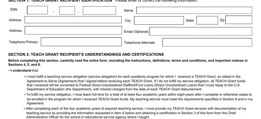 part 1 to writing teach grant ceritification