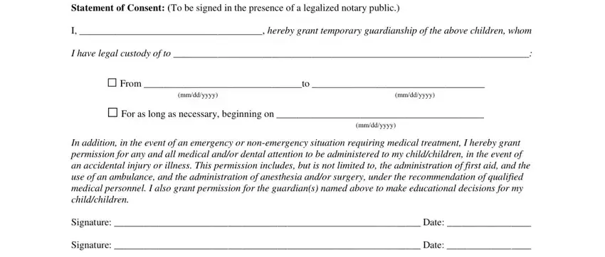 Temporary Guardianship Form ≡ Fill Out Printable Pdf Forms Online 9102