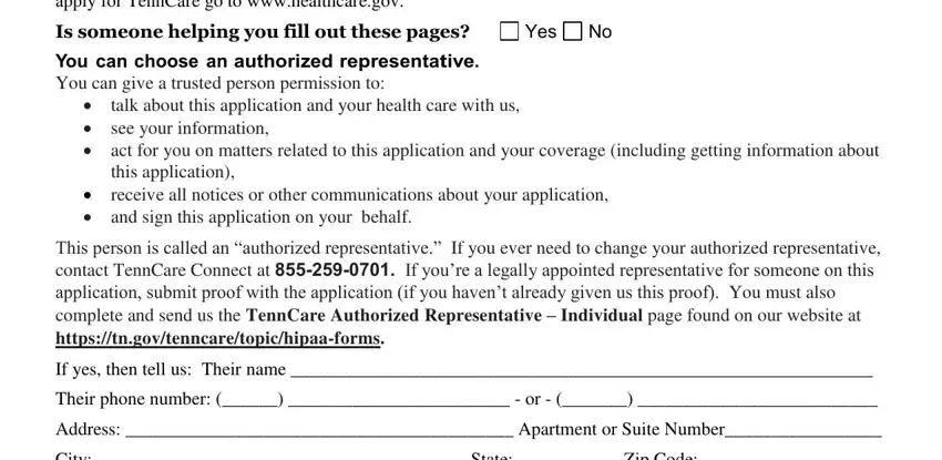 tenncare application printable fields to fill in