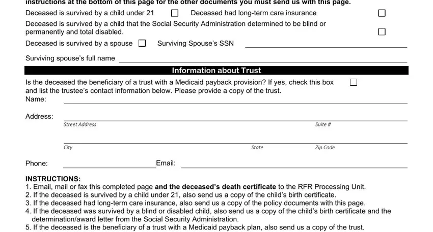 Filling in tenncare release request part 2