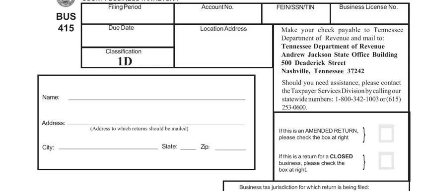 part 1 to filling in how to tn form business tax