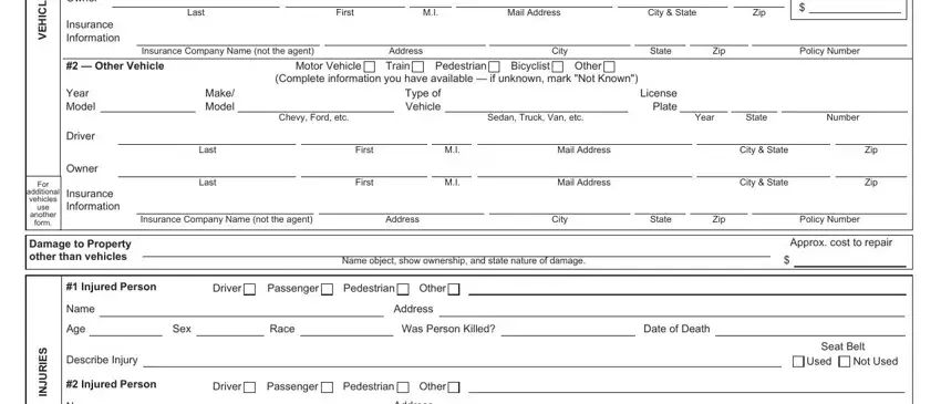 stage 2 to completing texas blue form crash report