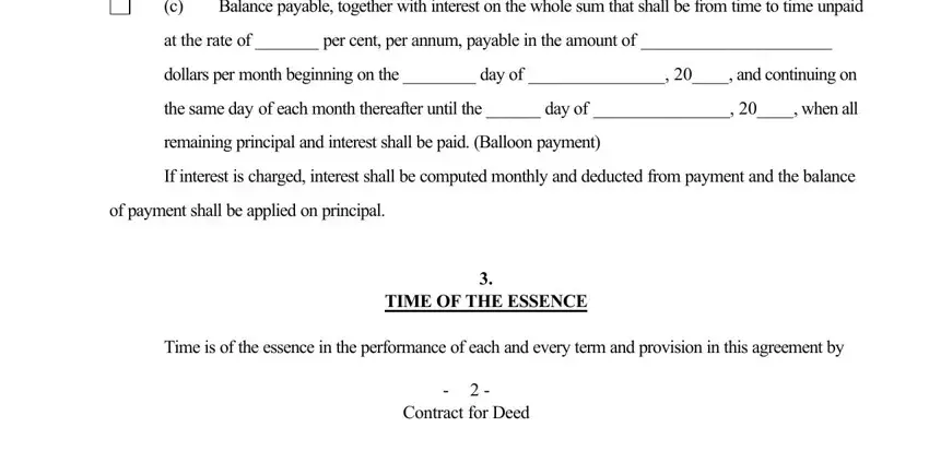 part 4 to entering details in contract for deed form