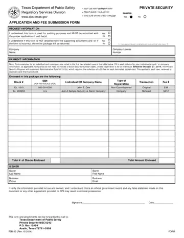 Texas Department Of Public Safety Form Preview