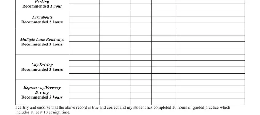 🚘 Download a COMPLETED driving log for your DMV road test right