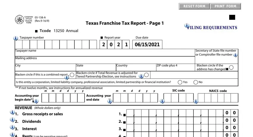 texas form 05 158 a requirement gaps to complete