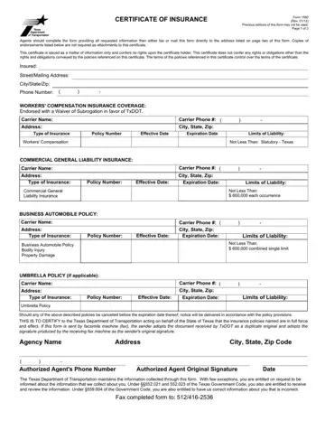 Texas Form 1560 Preview