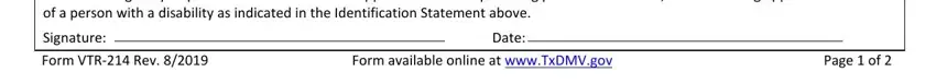 Completing vtr 214 form stage 3