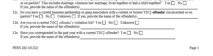 stage 3 to completing Texas Form Pers 282