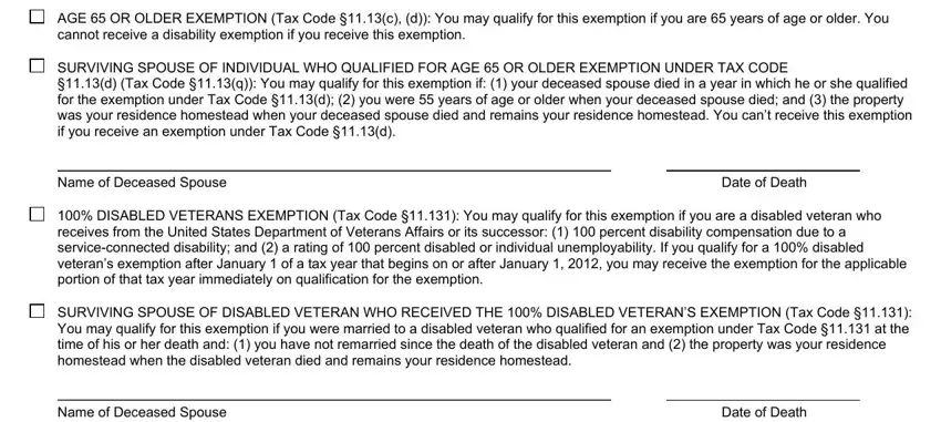 stage 4 to finishing tax exemption homestead