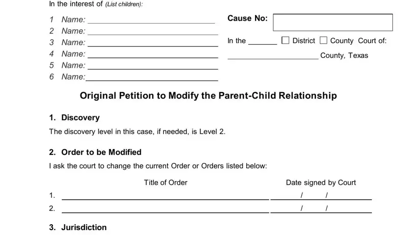 Texas Petition To Modify ≡ Fill Out Printable PDF Forms Online