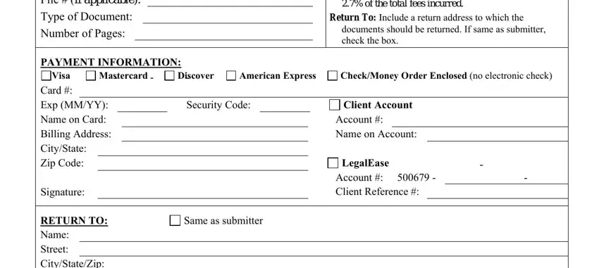 Completing texas form 807 payment form stage 2