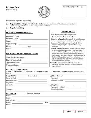 Texas Sos Payment Form 807 Preview
