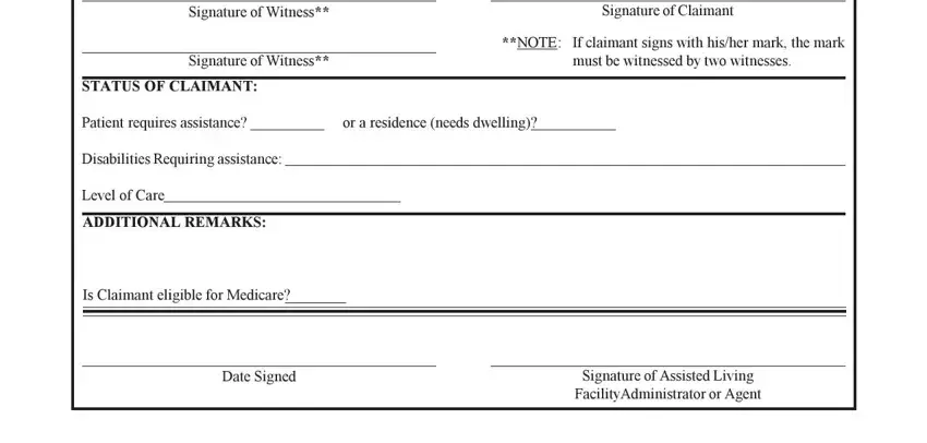 stage 2 to completing Texas Veterans Commission Form