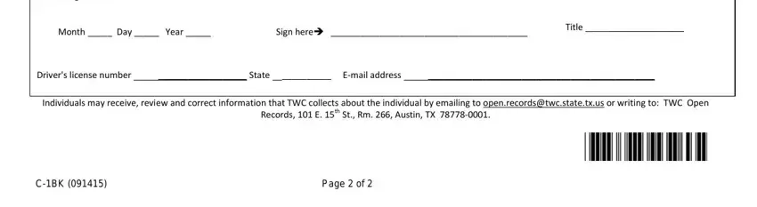 step 5 to entering details in texas workforce registration