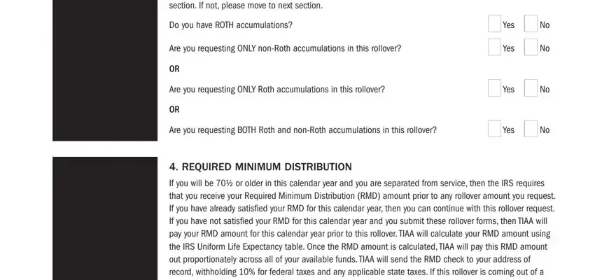 Filling out tiaa forms stage 3