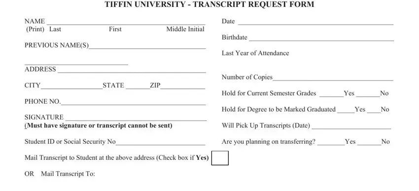 part 1 to completing request transcripts from tiffin university