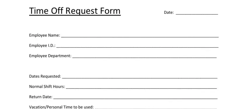 printable request off form empty spaces to fill out
