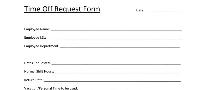 Time Off Request Fill Out Printable Pdf Forms Online