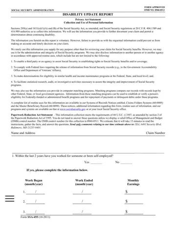 Title 2 Omb No 0960 0511 Form Preview