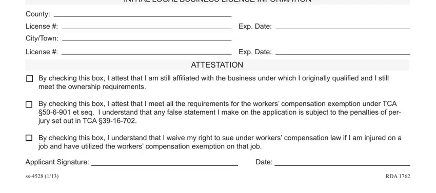 step 5 to completing workers comp exemption tn