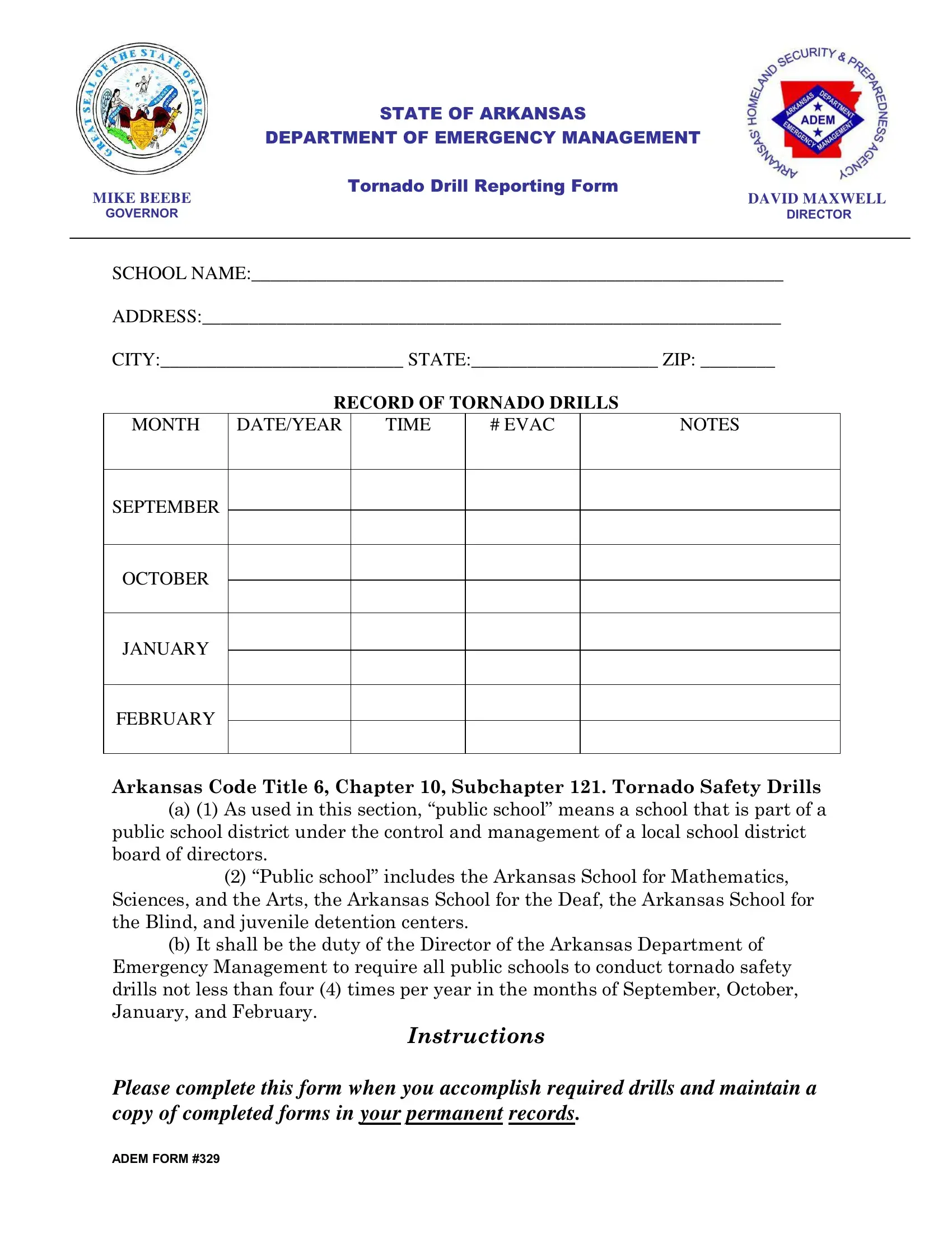 Tornado Drill Report Form ≡ Fill Out Printable PDF Forms Online