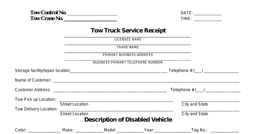 tow invoice gaps to fill in