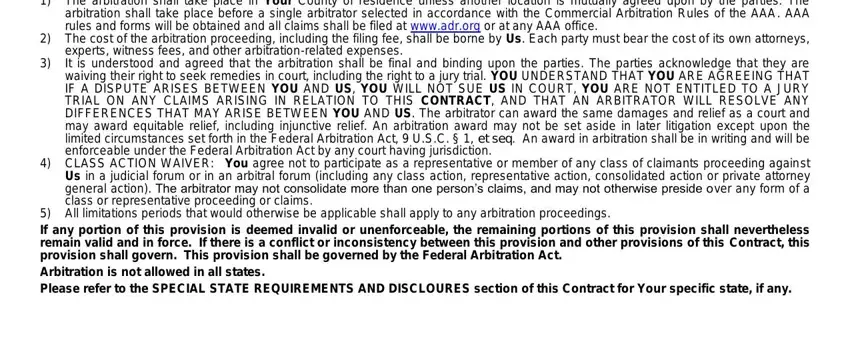 allstate towing contract ARBITRATION It is understood and, The cost of the arbitration, experts witness fees and other, It is understood and agreed that, CLASS ACTION WAIVER You agree not, and All limitations periods that fields to fill out