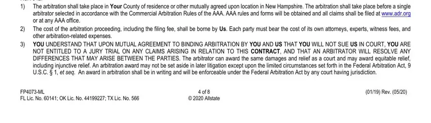 allstate towing contract If We cancel the Contract notice, The cost of the arbitration, other arbitrationrelated expenses, YOU UNDERSTAND THAT UPON MUTUAL, FPML FL Lic No  OK Lic No  TX Lic, Allstate, and Rev blanks to fill out